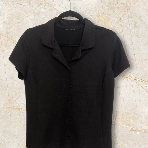 Elegant Black Button Down Shirt for Women - Picture 1 of 2